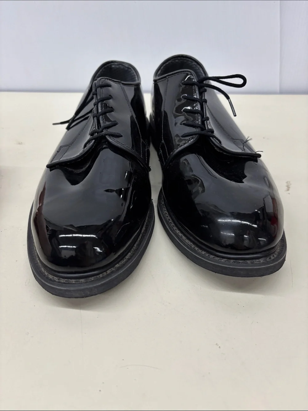 Bates Black Patent Leather Derby Dress Shoes